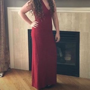 Red Sparkly Long Dress